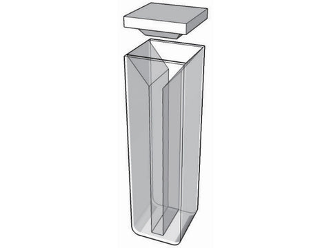 MSE PRO Micro Cuvettes With White Walls And Lid, 20mm Path Length, Optical Glass (340nm-2500nm)