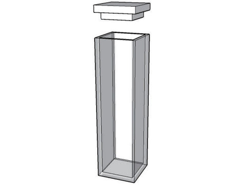 MSE PRO Standard Flat-Bottom Cuvettes With Lid, 100mm Path Length, Optical Glass (340nm-2500nm)