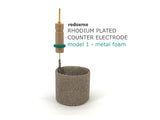 Rhodium Plated Counter Electrode, Model 1 – Metal Foam