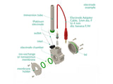 Counter Electrode Holder - Membrane Separation, 6 MM Dia. Electrodes