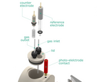 Hook Clamp Assembled Front Contact Photo-Electrochemical Cell