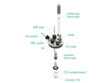 Two-Compartment Bottom Mount Front Contact Electrochemical Cell Setup