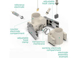 Electrosynthesis Reactor E-Series, Divided Cell, 2X4-Port