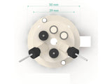 Two-Compartment Bottom Mount Front Contact Electrochemical Cell Setup