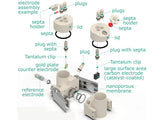 Electrosynthesis Reactor E-Series/Septa, Divided Cell, 2X4-Port