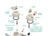 Electrosynthesis Reactor E-Series/Septa, Divided Cell, 2X4-Port