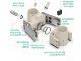 Electrosynthesis Reactor E-Series/Septa, Divided Cell, 2X4-Port