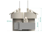 Electrosynthesis Reactor E-Series/Septa, Divided Cell, 2X4-Port