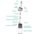 Bulk Electrolysis Two-Compartment Cell - 50 Ml