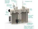 Electrosynthesis Reactor E-Series, Divided Cell, 2X4-Port