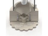 Two-Compartment Bottom Mount Front Contact Electrochemical Cell Setup