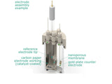 Electrosynthesis Reactor D-Series/Septa, 30 MM OD, Divided Cell, 5-Port