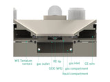 Screw Mount Gas Diffusion Electrode Raman Electrochemical Flow Cell, 3.25 Mm Of Min. Working Distance