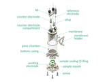 Bottom Mount Electrochemical H-Cell 50 Ml