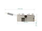 Raman Electrochemical Quartz Crystal Microbalance Flow Cell Flow Cell