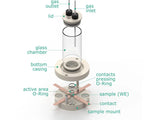 Van Der Pauw Bottom Mount Electrochemical Cell