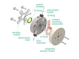 Spectro-Electrochemical Flow Cell Magnetic Mount Setup