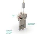 Electrosynthesis Reactor D-Series/Septa, 30 MM OD, Divided Cell, 5-Port