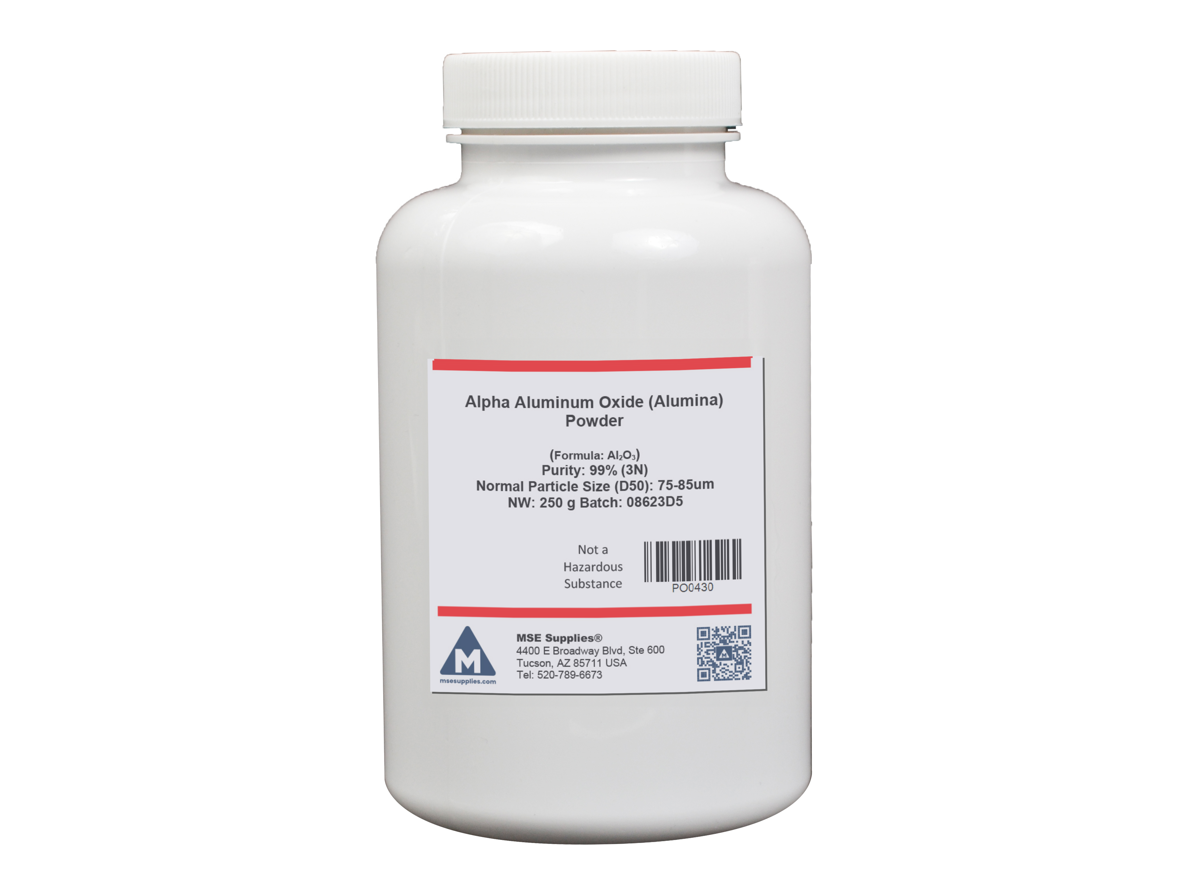 MSE PRO 1 kg, 75-85 um Alpha Aluminum Oxide (Alumina) Al2O3 Powder 99.9%  3N– MSE Supplies LLC