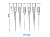 Biologix 20µL LTS Pipette Tips, Sterile Filter Tip ,96 Pcs/Rack, 4800Pcs/Case