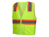 PYRAMEX Vests RVZ23 Series Working Vests, PK of 12