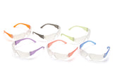 PYRAMEX Frameless Intruder® Assorted Temple Colors Safety Glasses, PK of 12