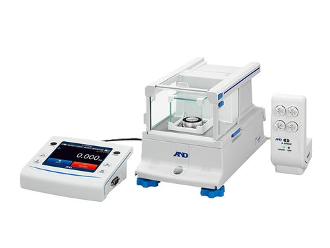 A&D Weighing Microbalance, 6.2 g x 0.001 mg with Touch Screen Display, Automatic Doors and Internal Calibration