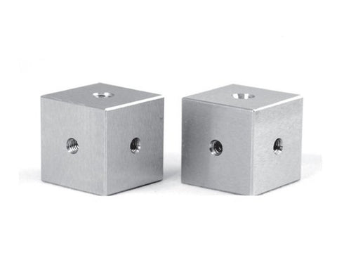 MSE PRO Stainless Steel Fixing Cube, with 4*M4 & 2*M6 Internal Threads, 25.7mm