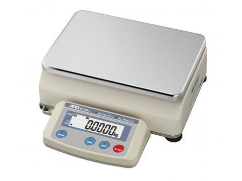 A&D Weighing Compact Bench Scale, 3/30kg x 0.1/1g with External Calibration