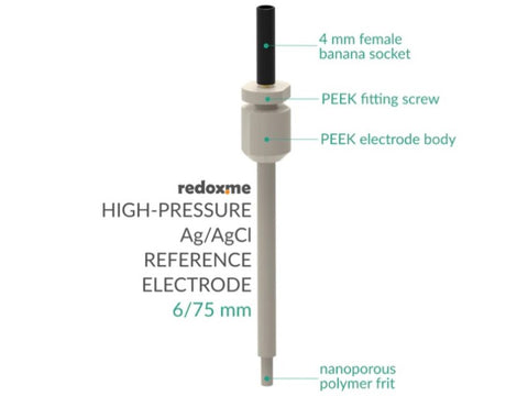 High-Pressure Ag/AgCl Reference Electrode - 6/75 mm