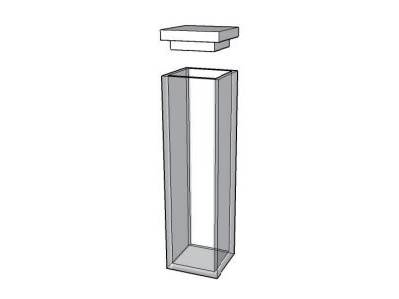 MSE PRO Standard Flat-Bottom Cuvettes With Lid, 50mm Path Length, IR Quartz Glass (250nm-3500nm)