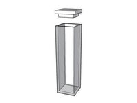 MSE PRO Standard Flat-Bottom Cuvettes With Lid, 100mm Path Length, IR Quartz Glass (250nm-3500nm)