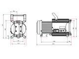 MVP 020-3 Diaphragm Pump, 100–236 V, 50/60 Hz