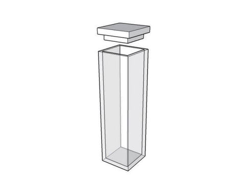 MSE PRO Standard Fluorescence Cuvettes With Lid, 5mm Path Length, ES Quartz Glass (190 nm - 2500 nm)