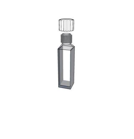 MSE PRO Rectangular Cuvettes With Screw Cap, 10mm Path Length, ES Quartz Glass (190 nm - 2500 nm)