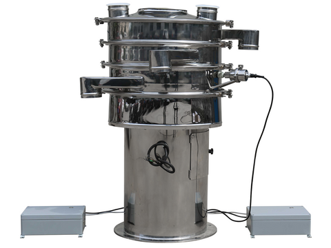 MSE PRO Double-Layer Ultrasonic Rotary Vibrating Sieve, Diameter 560 mm with three sieves (100, 200, 325 mesh)